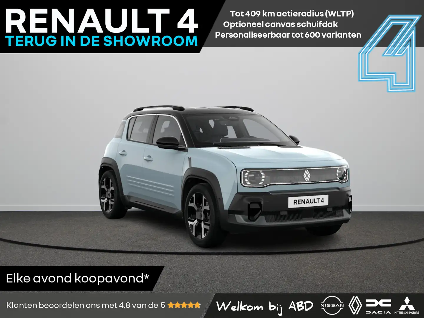 Renault R 4 Techno Comfort range | Achteruitrijcamera | Elektr Modrá - 1