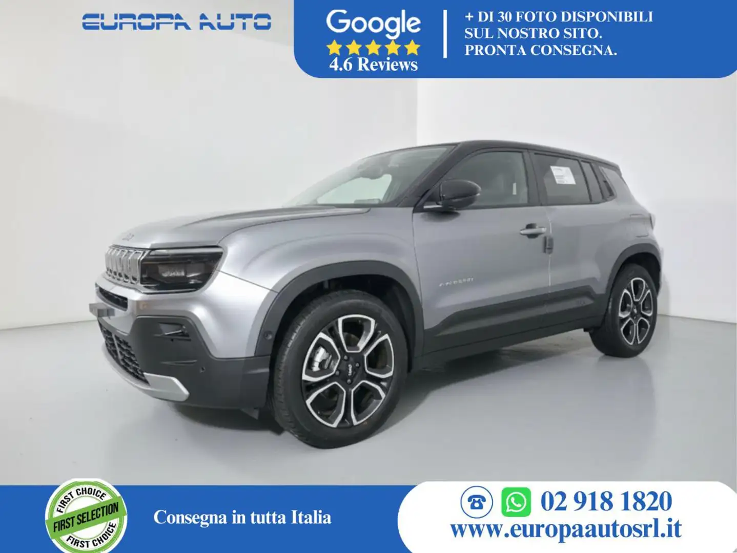Jeep Avenger 1.2 Turbo 100 CV MHEV Summit *TETTO APRIBILE+PACK* Grigio - 1