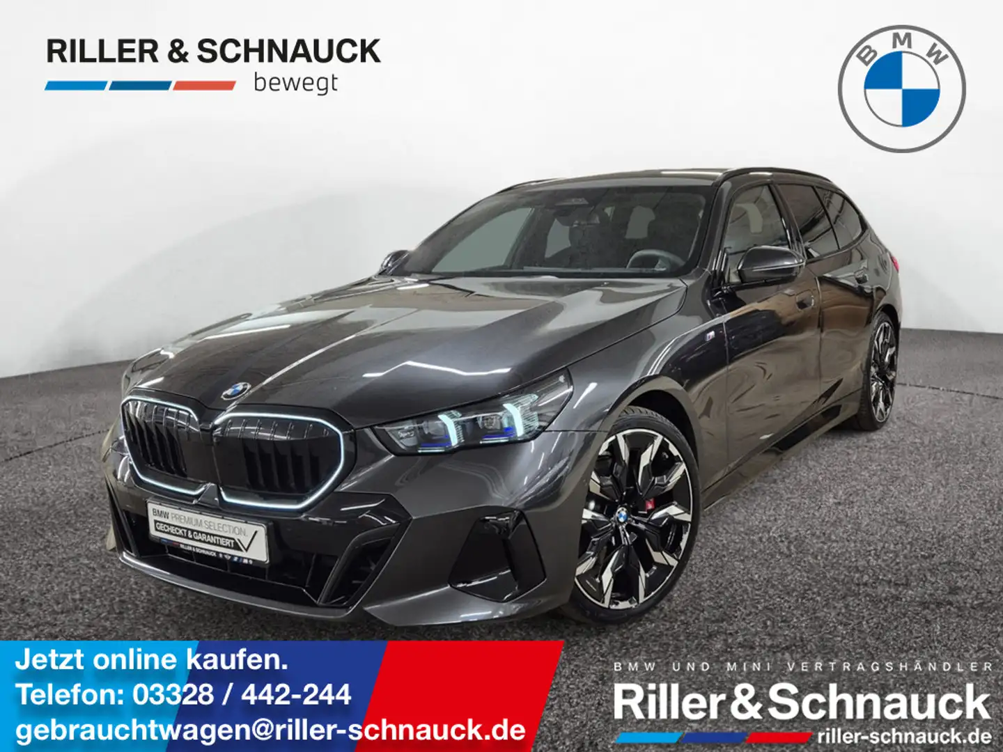 BMW 520 i Touring M Sport Pro 21ZOLL+AHK+PANO+B&W Grau - 1