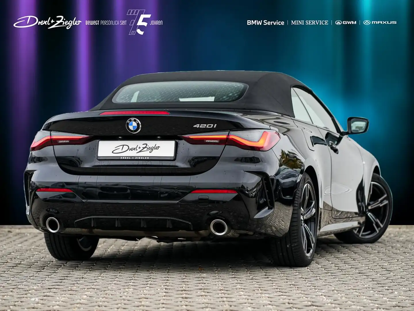 BMW 420 i Cabrio M-Sport ACC KoZg L-Heizung Nackenw Nero - 2
