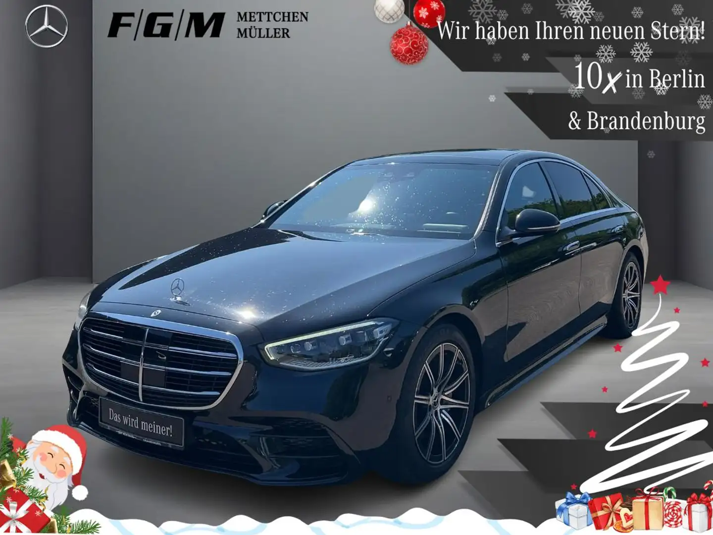 Mercedes-Benz S 400 d 4M AMG Line Burm|DigiLight|KeyGo|S-Dach Negro - 1