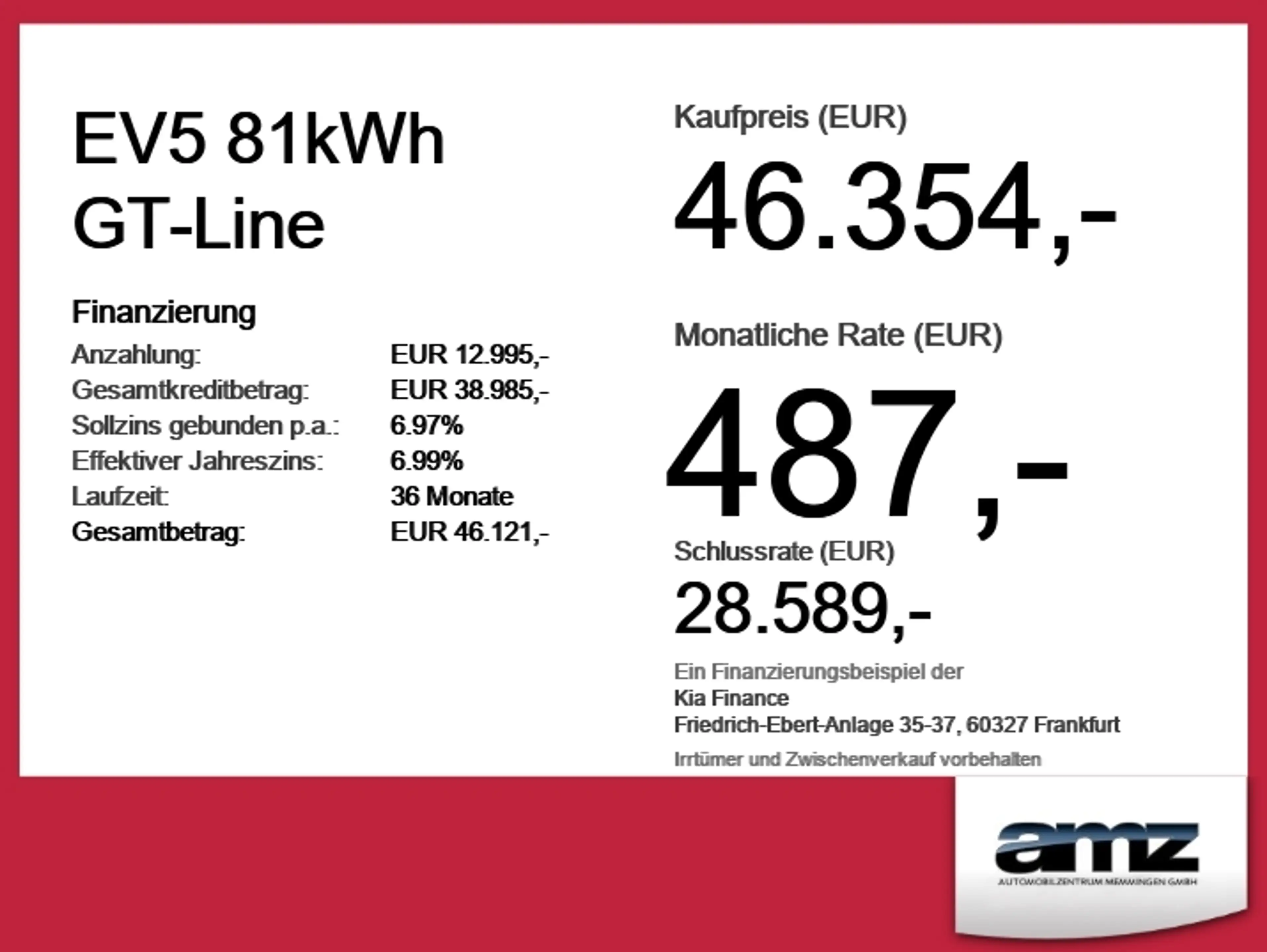 Kia EV5 81kWh GT-Line Gewerbeangebot*Glasdach*360Grad — photo 6