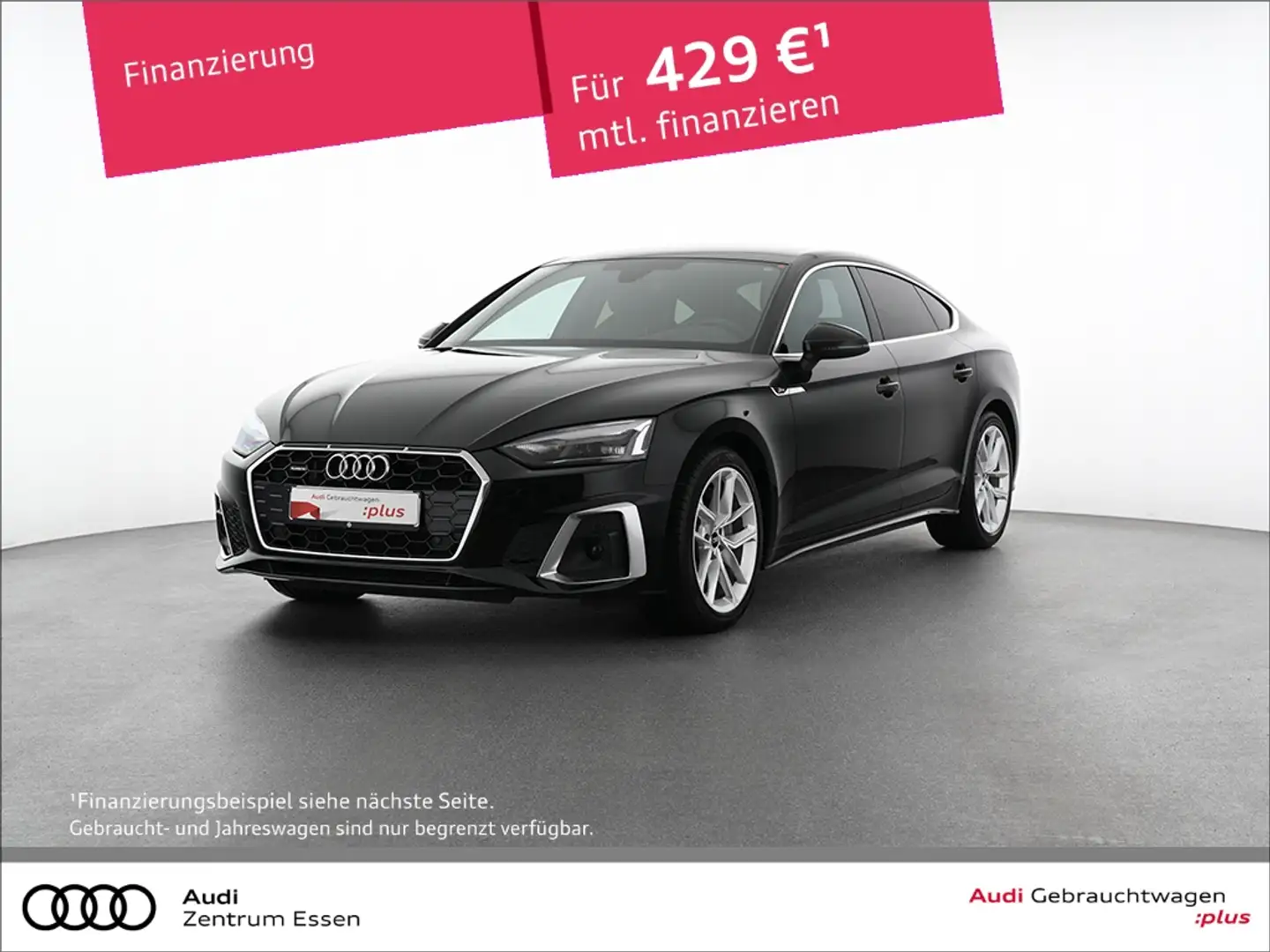 Audi A5 Sportback 40 TDI quattro S-LINE S-TRONIC AHK NAV Noir - 1