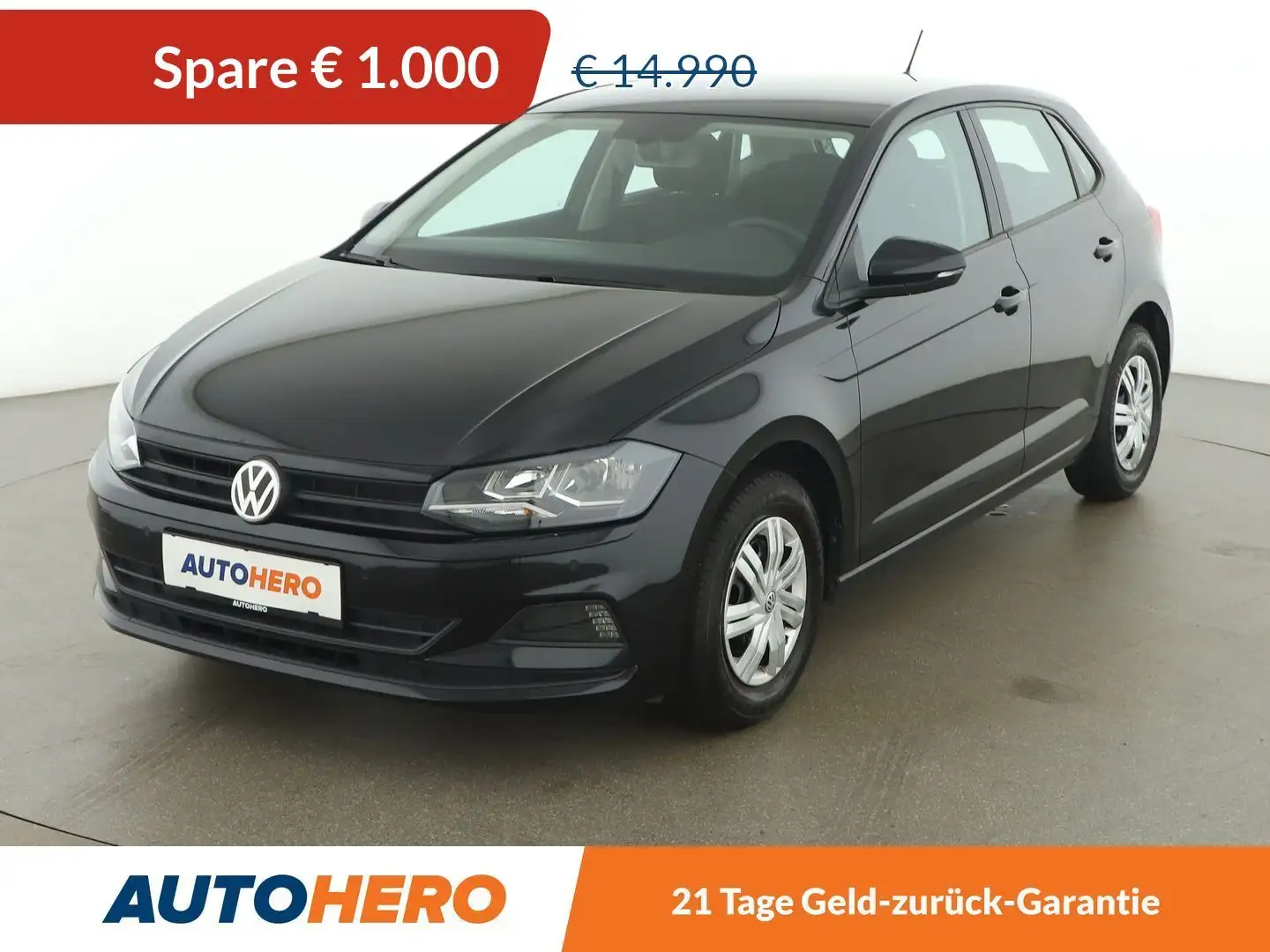 Volkswagen Polo 1.0 Austria *CARPLAY&AUTO*TEMPO*PDC*2-ZONEN* Schwarz - 1
