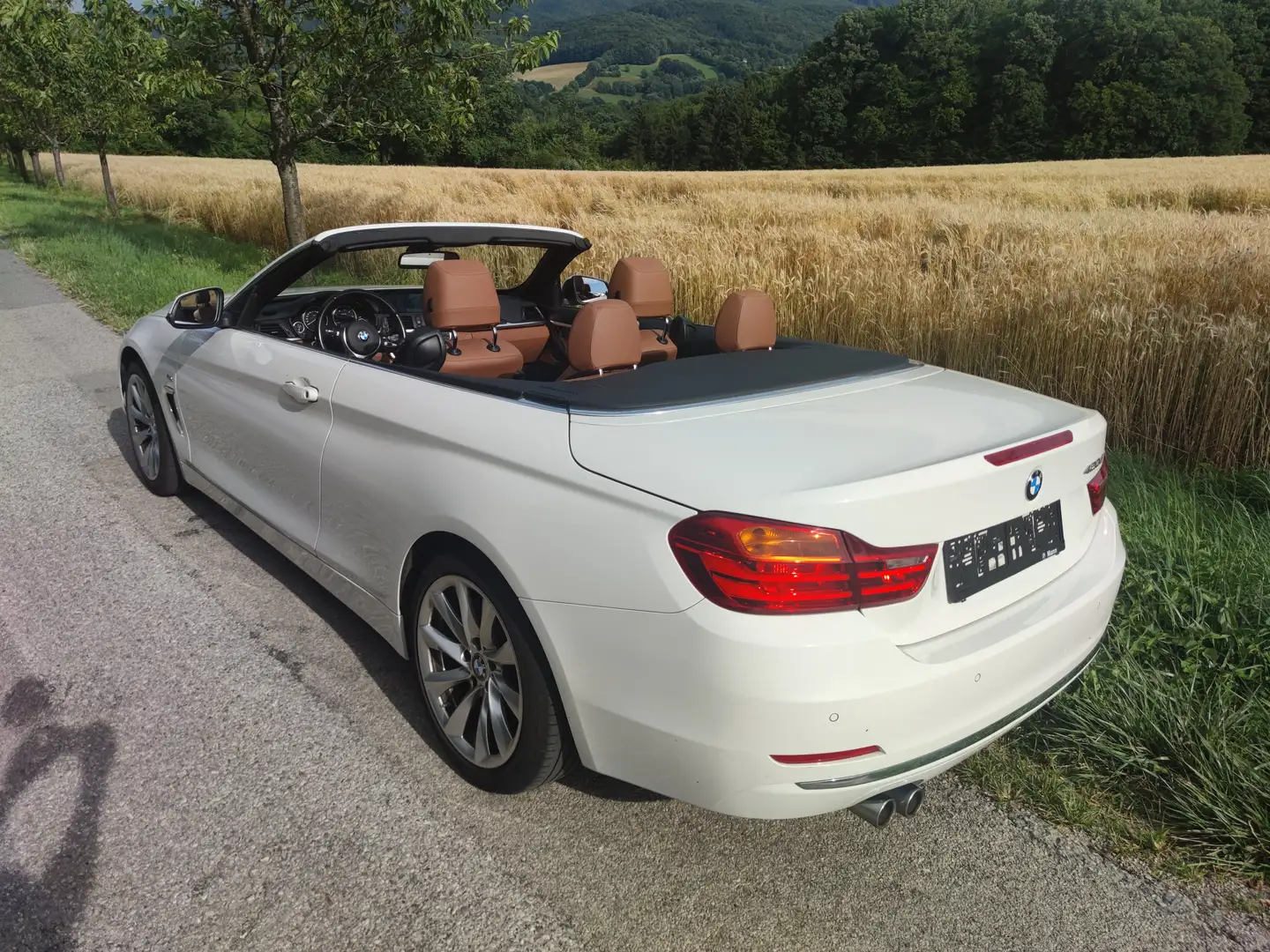 BMW 420 420d Cabrio Luxury Line Aut. Weiß - 1