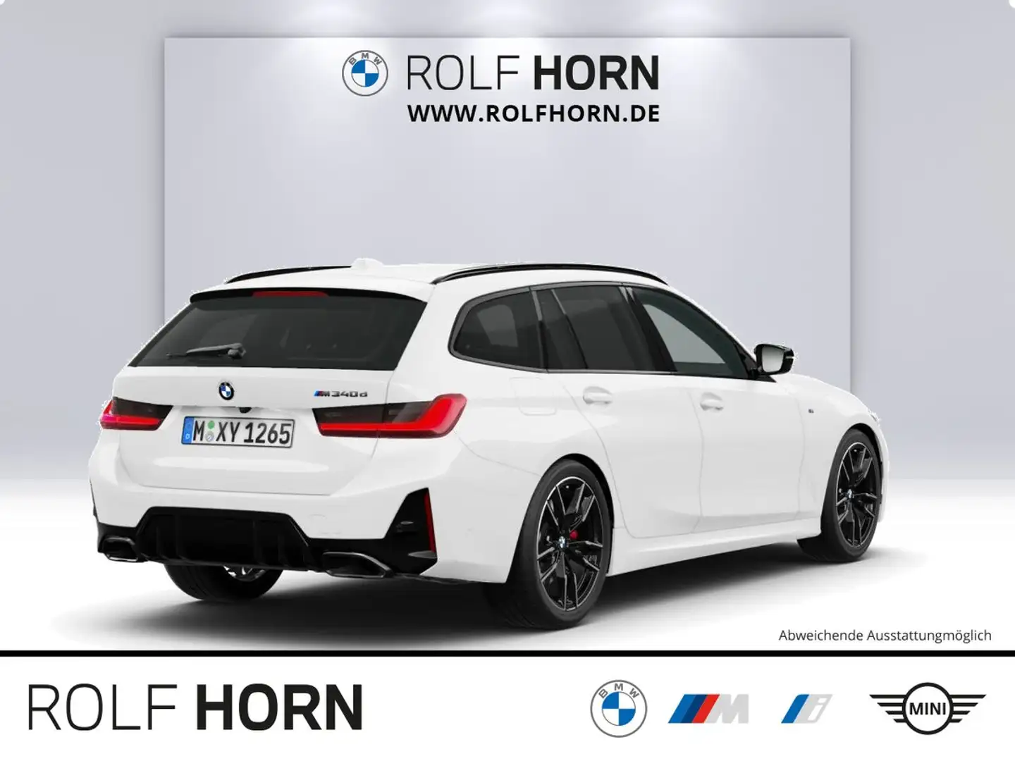 BMW 340 M340d xDrive Touring Auto Pano HeadUp RKam ha/ka Blanc - 2