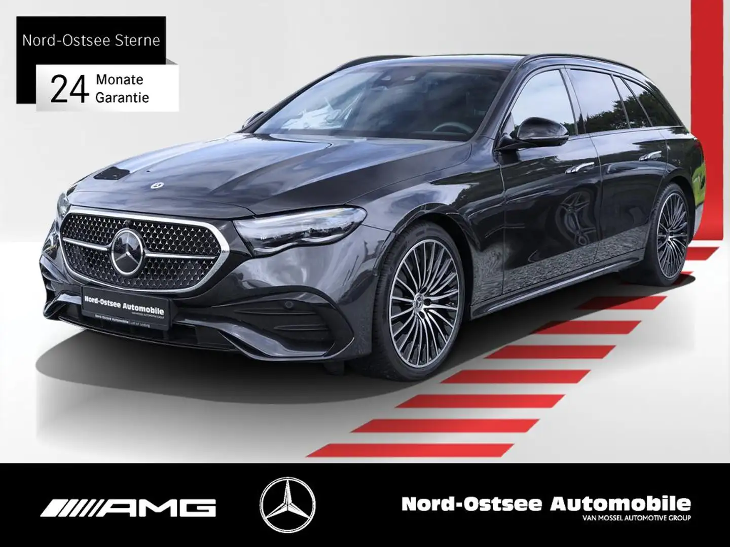 Mercedes-Benz E 200 T AMG Premium 360° PANO NIGHT AHK DIG-LIGHT BURMES Gris - 1