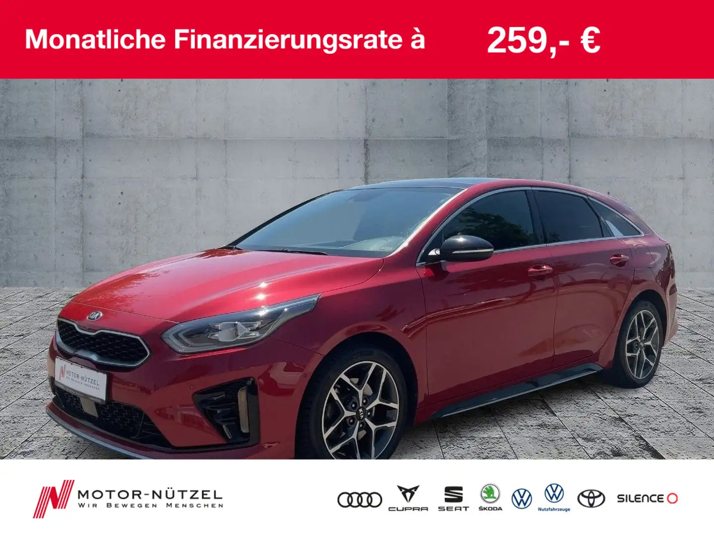 Kia ProCeed / pro_cee'd Pro ceed 1.6 CRDi GT Bi-LED+NAV+RFK+GRA+DAB+SRA Rouge - 1