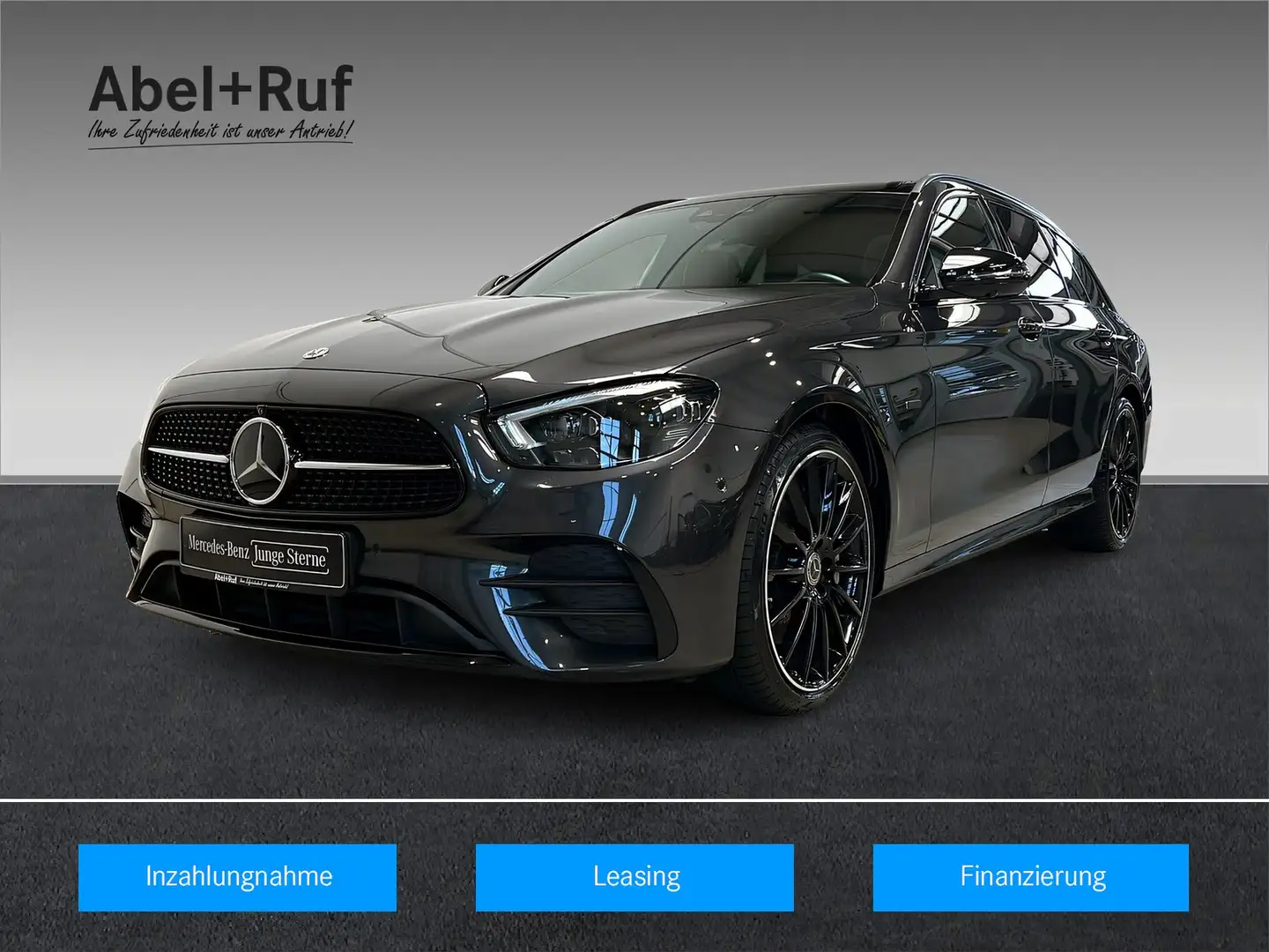 Mercedes-Benz E 400 d T 4M AMG+MULTI+NIGHT+Pano+Burme+HuD+360° Gris - 1