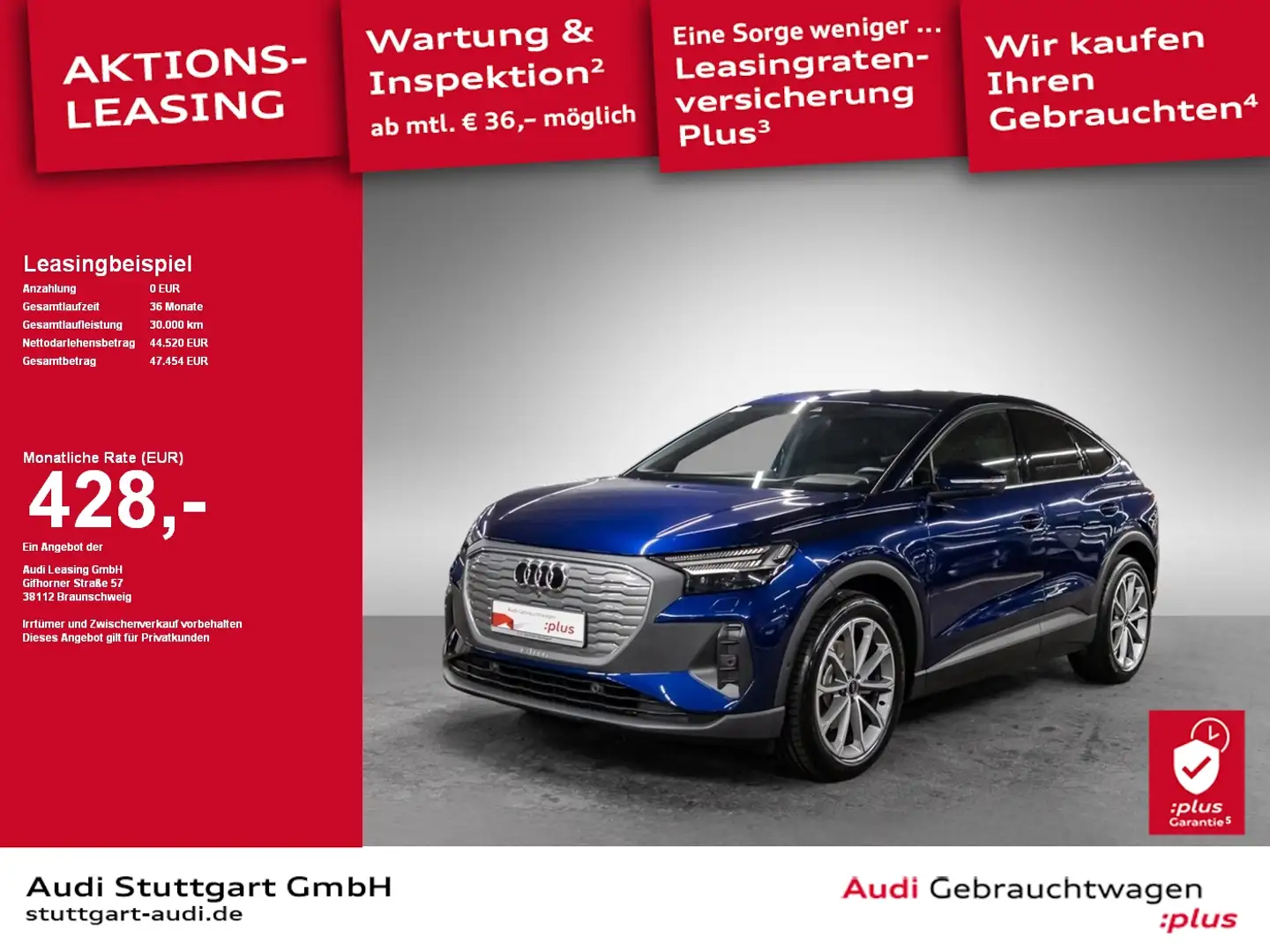 Audi Q4 e-tron Q4 Sportback e-tron 35 360° AHK VC Ar-HuD Navi Blau - 1