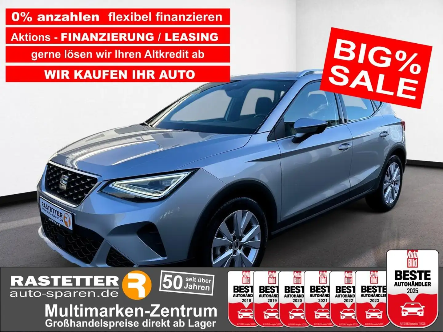 SEAT Arona TSI Xperience Pro+Komfort+Navi+Winter+PDC+Klimaaut Silber - 1