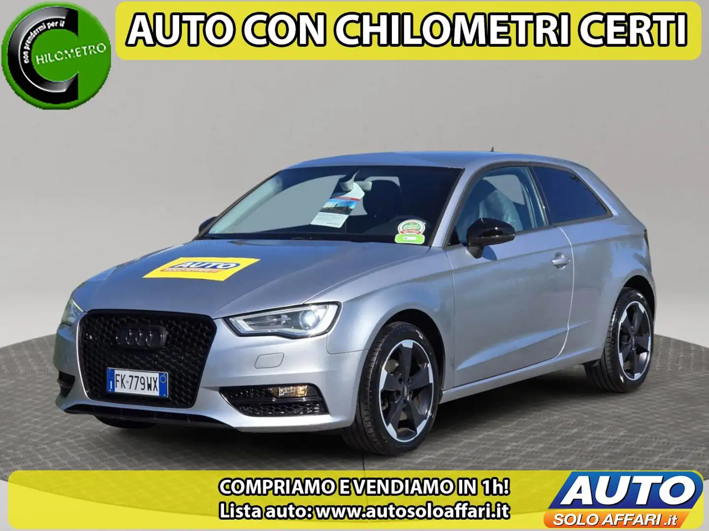 Audi A3 1.6 TDI EU6B 3P AUTOMATICA/NEOPATENTATI/TASSO 0 Grigio - 1