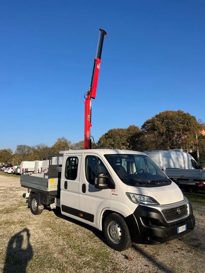 Fiat DUCATO MAXI 6+1 CASSONE GRU FASSI Weiß - 2