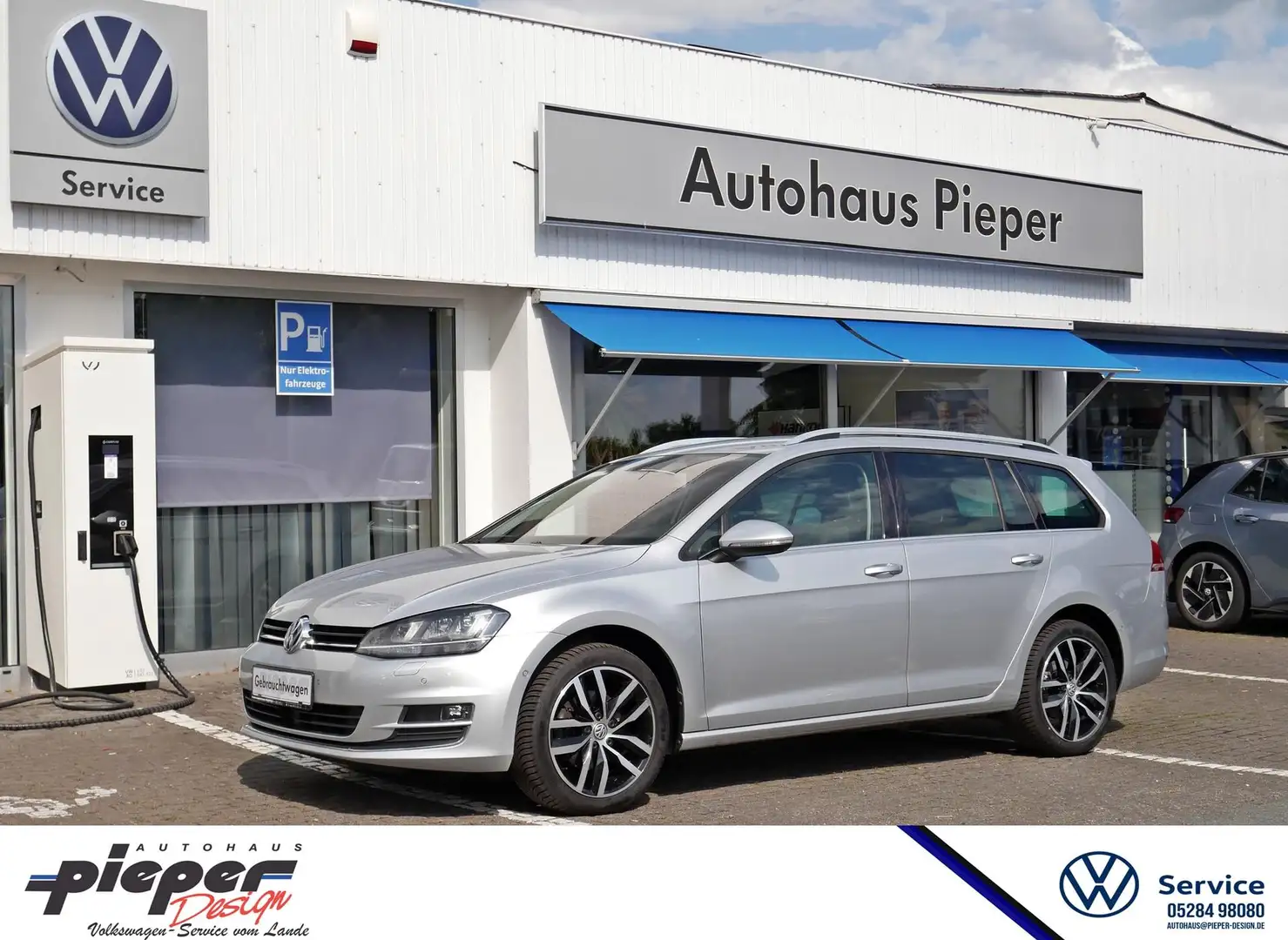 Volkswagen Golf Variant VII 1.4 TSI DSG Highline AHK Dynaudio 110 kW (1... Plateado - 1
