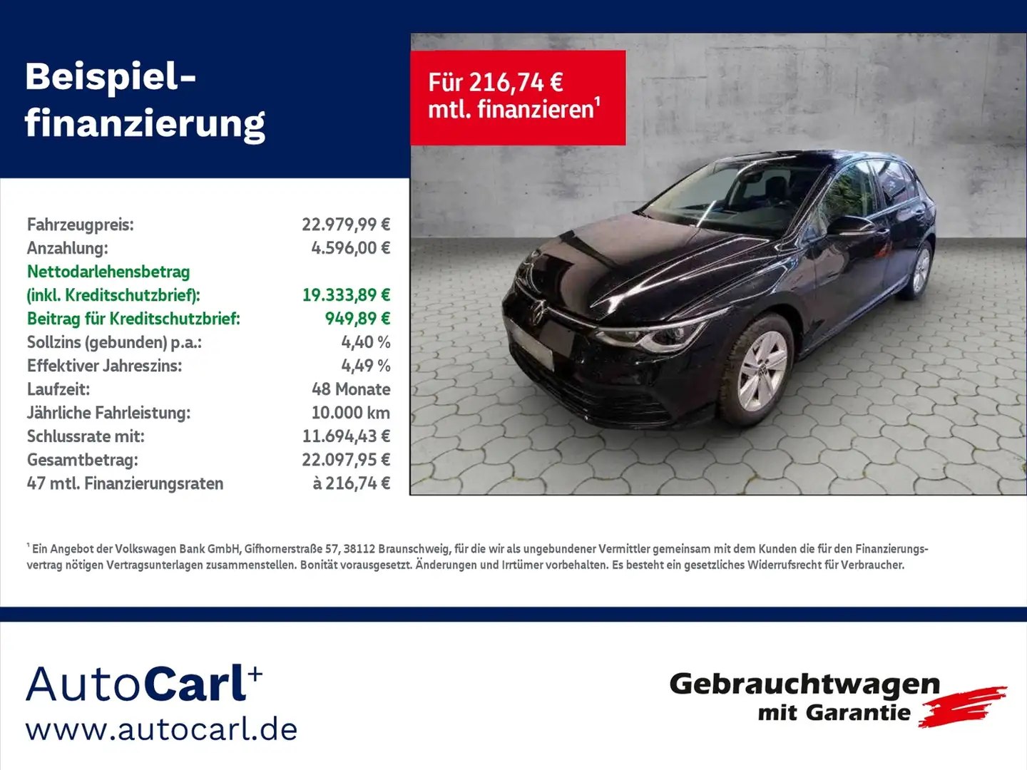 Volkswagen Golf VIII Life 1.5 TSI LED+/NAV/SHZ KLIMA NAVI ALU Noir - 1