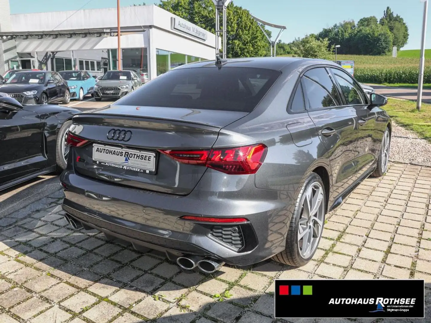 Audi S3 Limousine TFSI HUD+MATRIX+NAVI+PANO+VC+Alu-19 Gris - 2