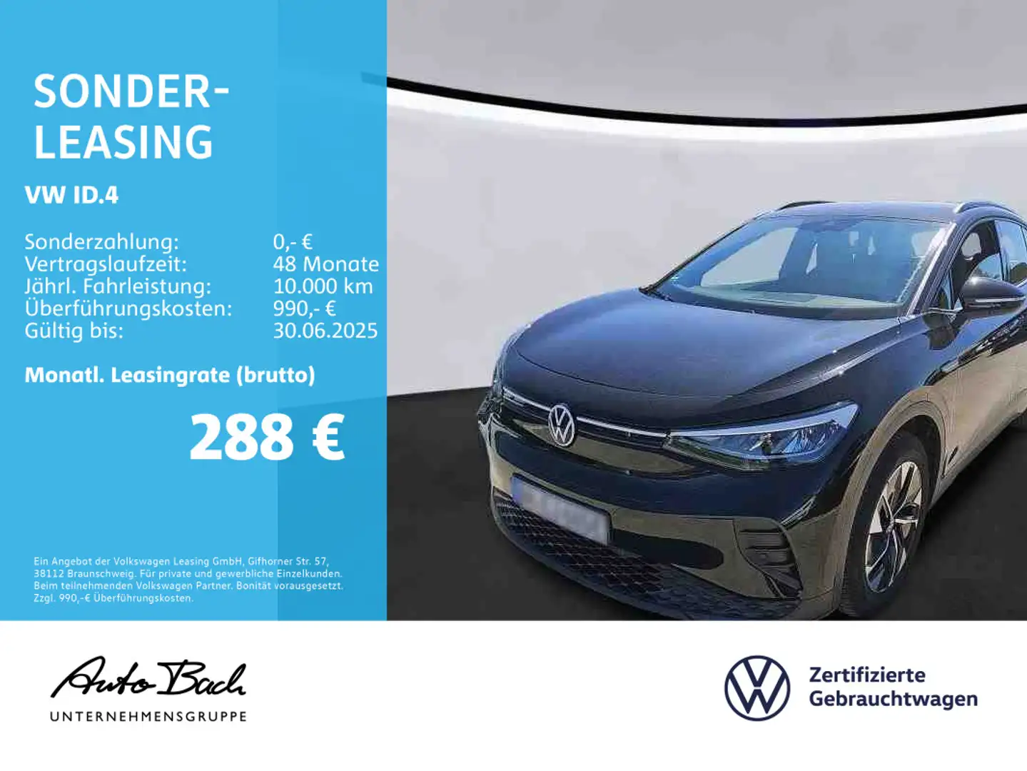 Volkswagen ID.4 Pure Performance Automatik, Navi, LED, App- Schwarz - 1