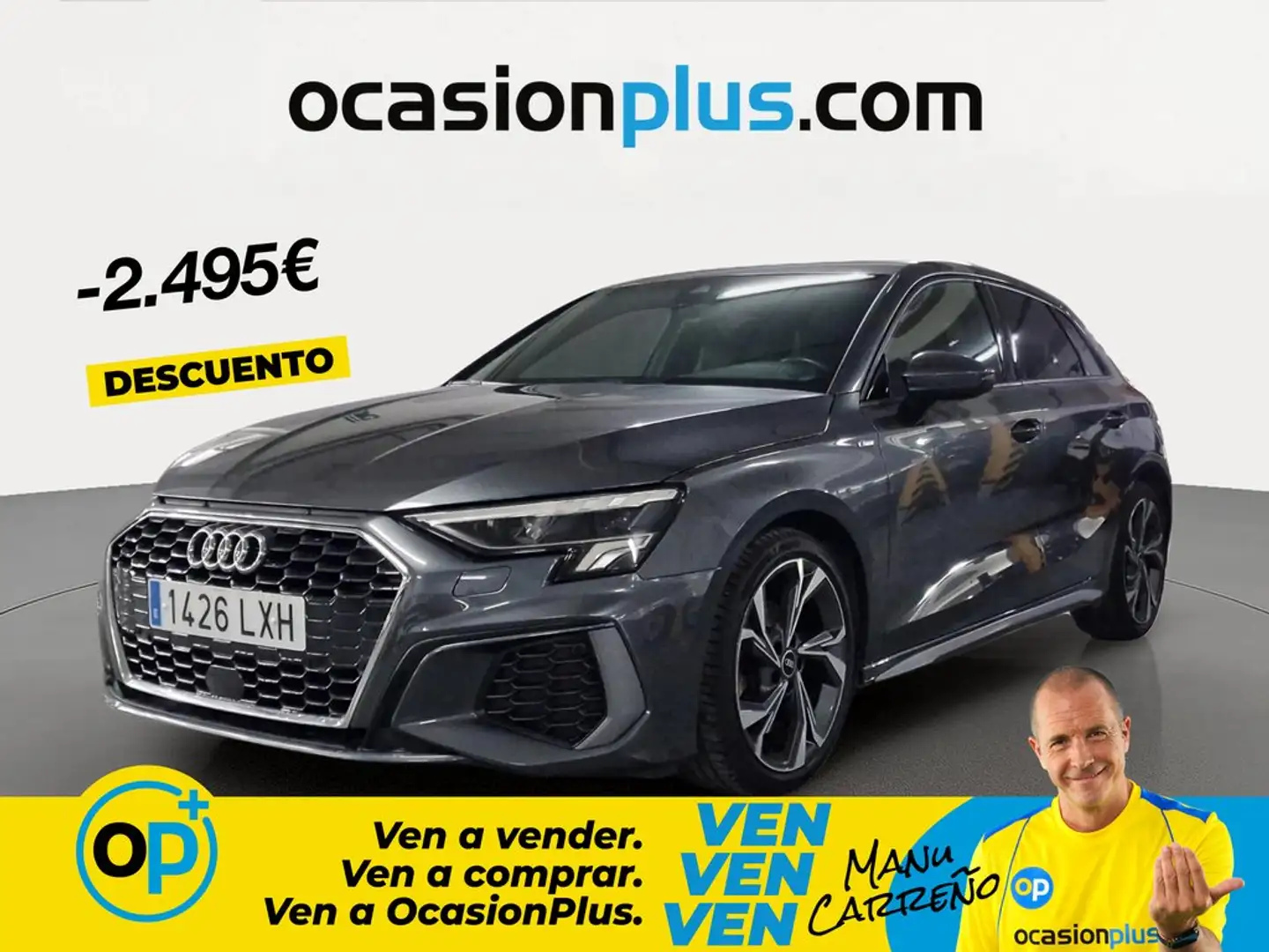 Audi A3 Sportback 30TDI S line Gris - 1