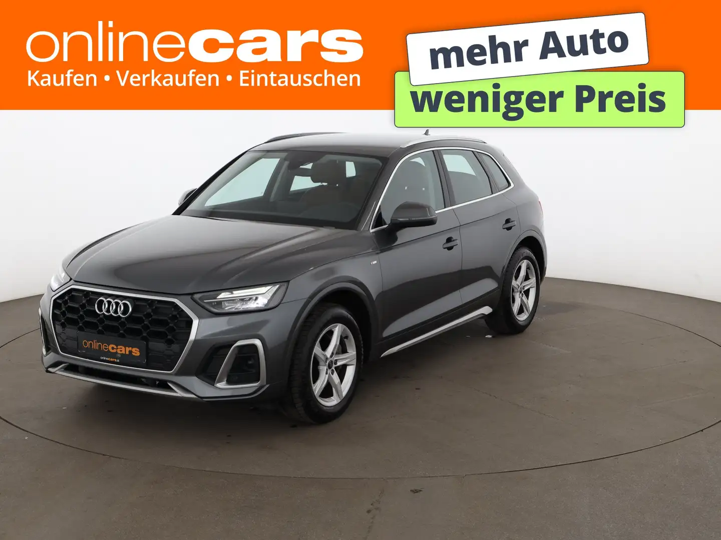 Audi Q5 30 TDI S-Line Aut LED AHK LEDER NAVI SITZHZG Grau - 1