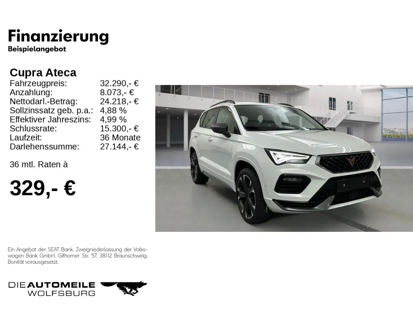 CUPRA Ateca 1.5 TSI DSG AHK/NAVI/LED Weiß - 2