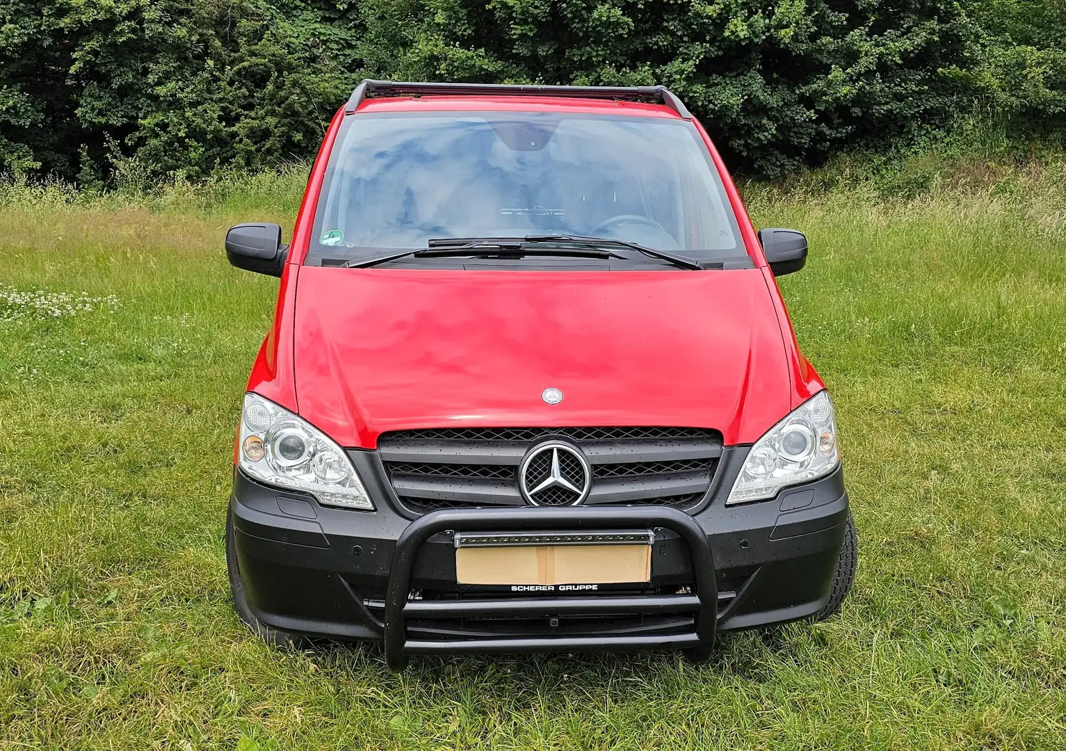 Mercedes-Benz Vito Camper 4x4 Aut Offroad Küche 2Batt Solar Xenon Rood - 2