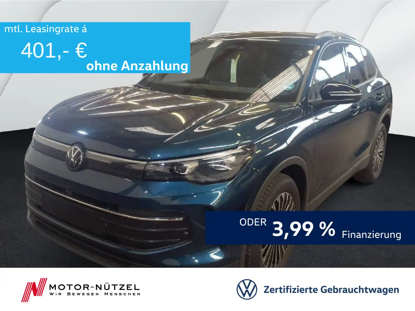 Volkswagen Tiguan 2.0 TDI DSG GOAL MATRIX+NAVI+AHK+ACC+HuD Blau - 1