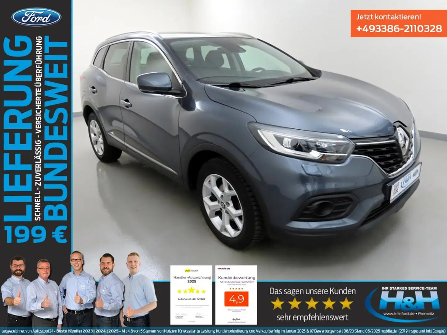 Renault Kadjar 1.3 TCe Aut. Business Ed. AHK+SHZ+Kamera Сірий - 1