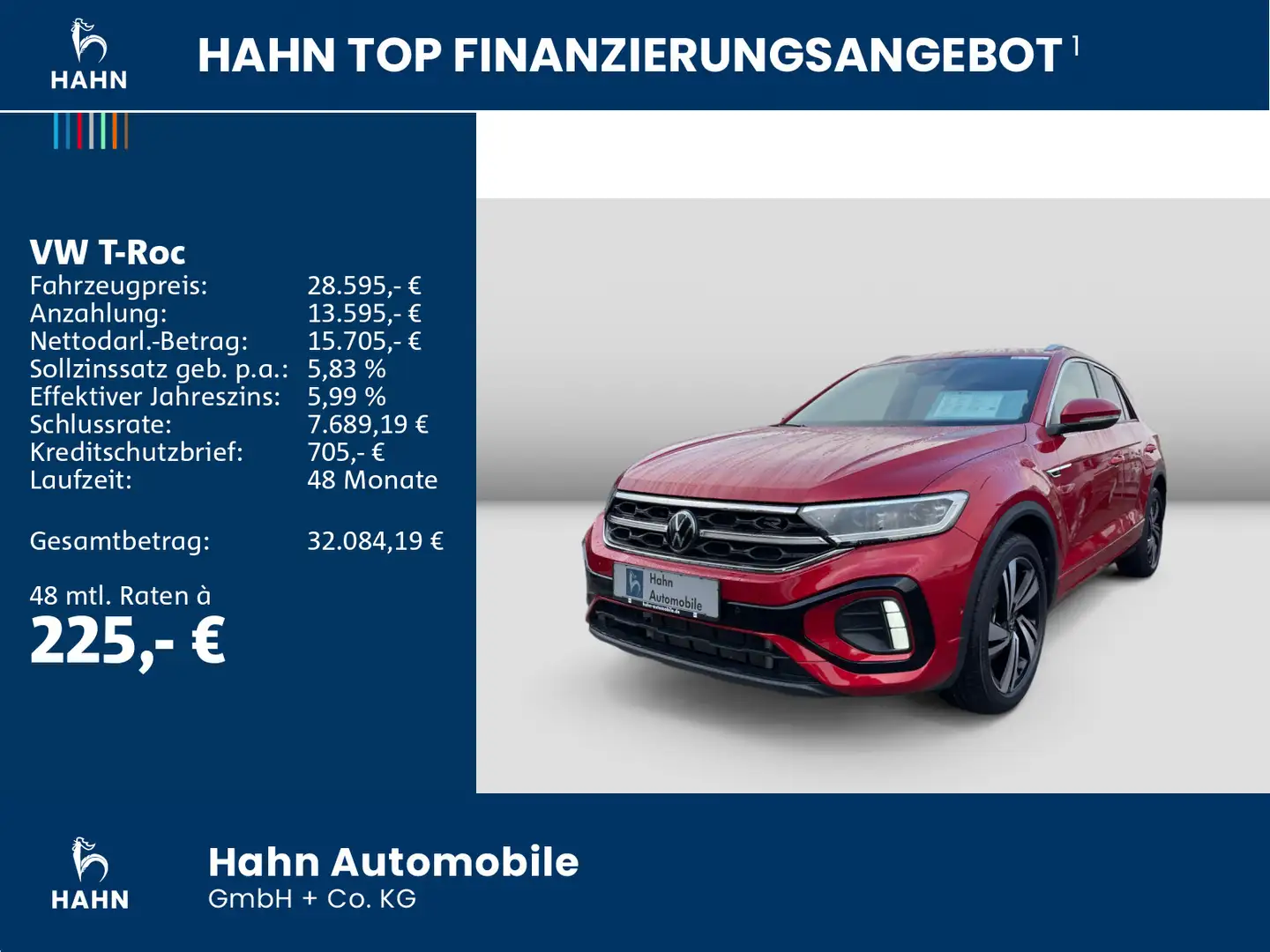 Volkswagen T-Roc R-Line 1.5TSI DSG AHK IQ.LIGHT CAM SPURW N Rot - 2