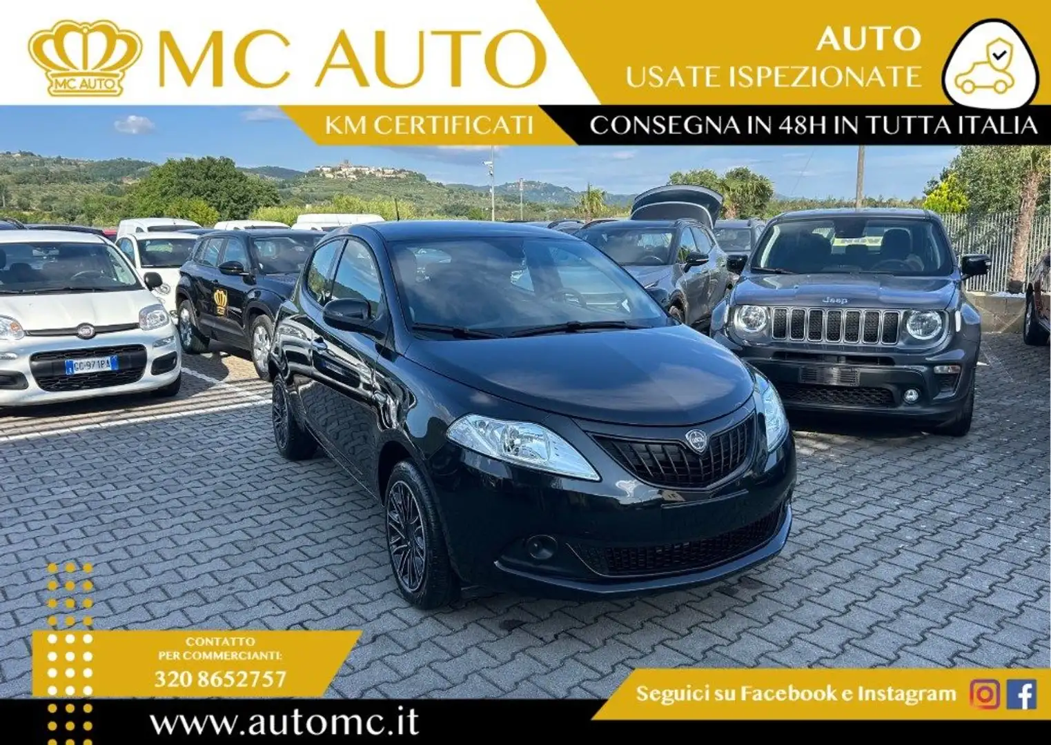 Lancia Ypsilon 1.0 FireFly 5 porte S&S Hybrid Gold PROMO CON FINA Zwart - 1