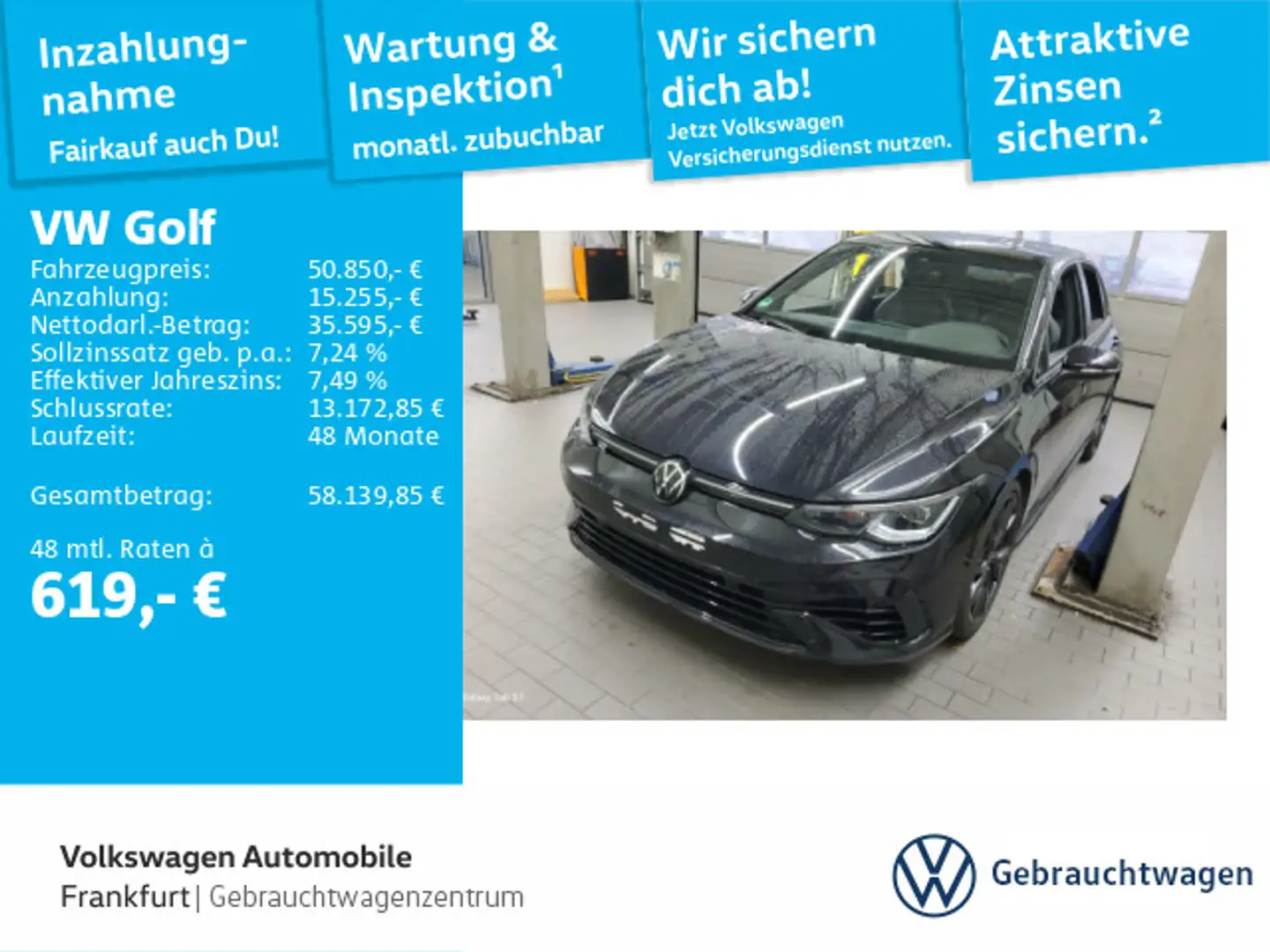 Volkswagen Golf VIII 2.0 TSI DSG 4Motion R Performance Navi Schwarz - 1