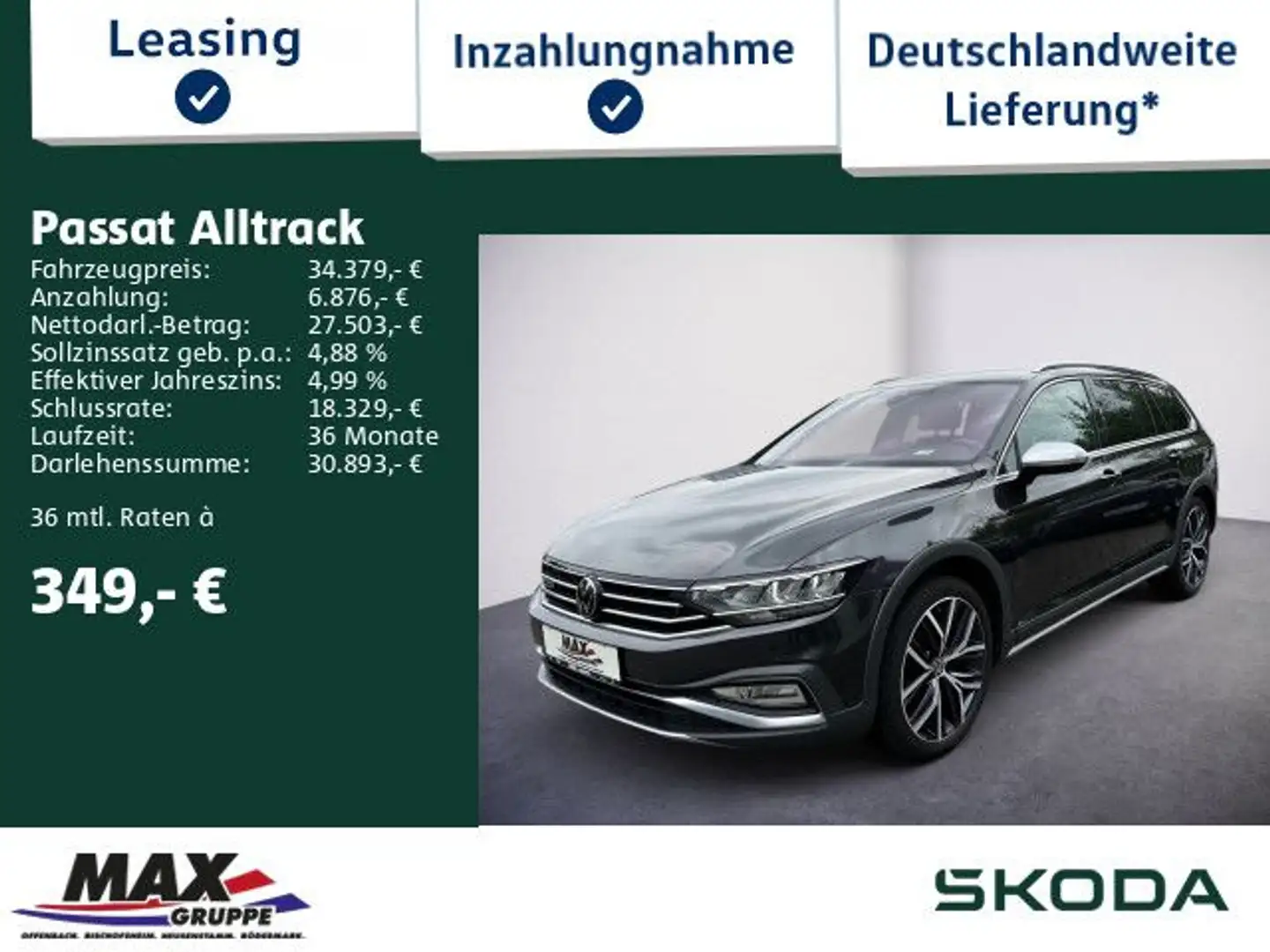Volkswagen Passat Alltrack Passat Variant Alltrack 2.0TDI 4MOTION 7Gang-DSG Gris - 1