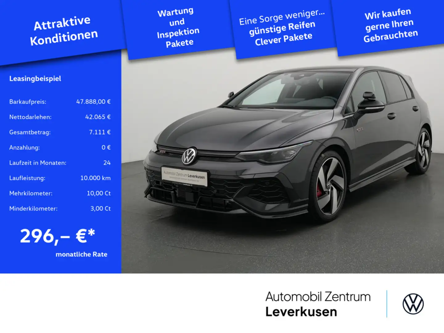 Volkswagen Golf VIII GTI Clubsport FAHRSCHULE KAM 360° NAVI Nero - 1