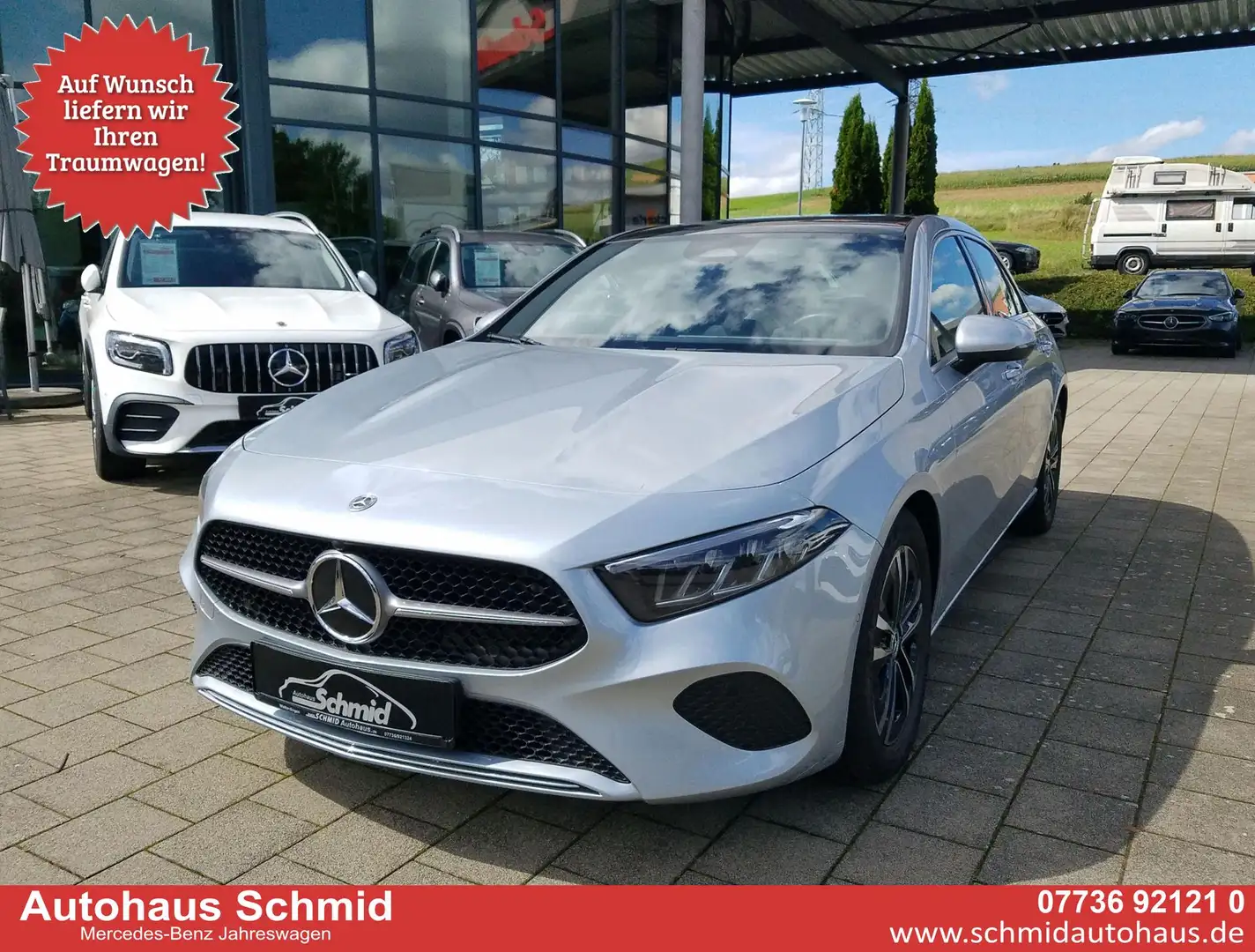 Mercedes-Benz A 200 d, Prog. Adv. Plus, Pano, Winter-Paket, Keyless... Silber - 1