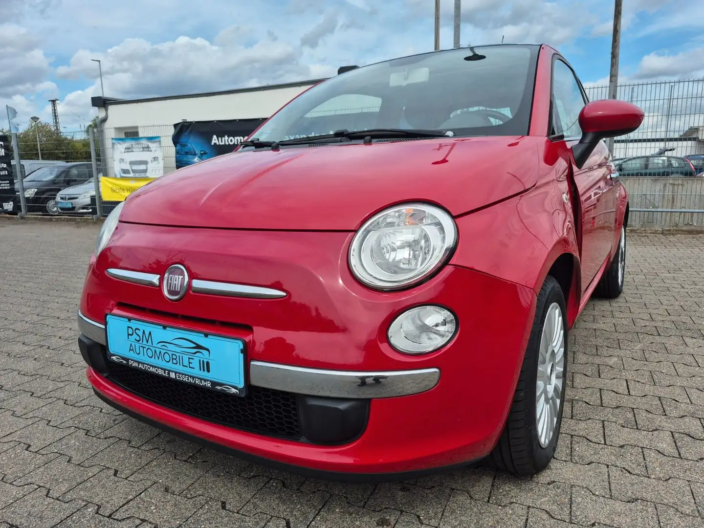 Fiat 500 Klimaanlage Panoramadach Rood - 1