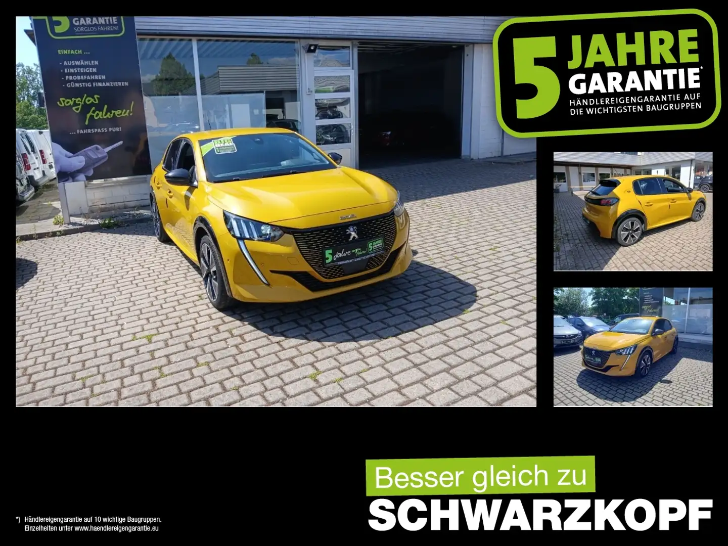 Peugeot e-208 208-e LED+Fernlichtass.+Kam.+KeyLess+KlimaA+LM Gelb - 1