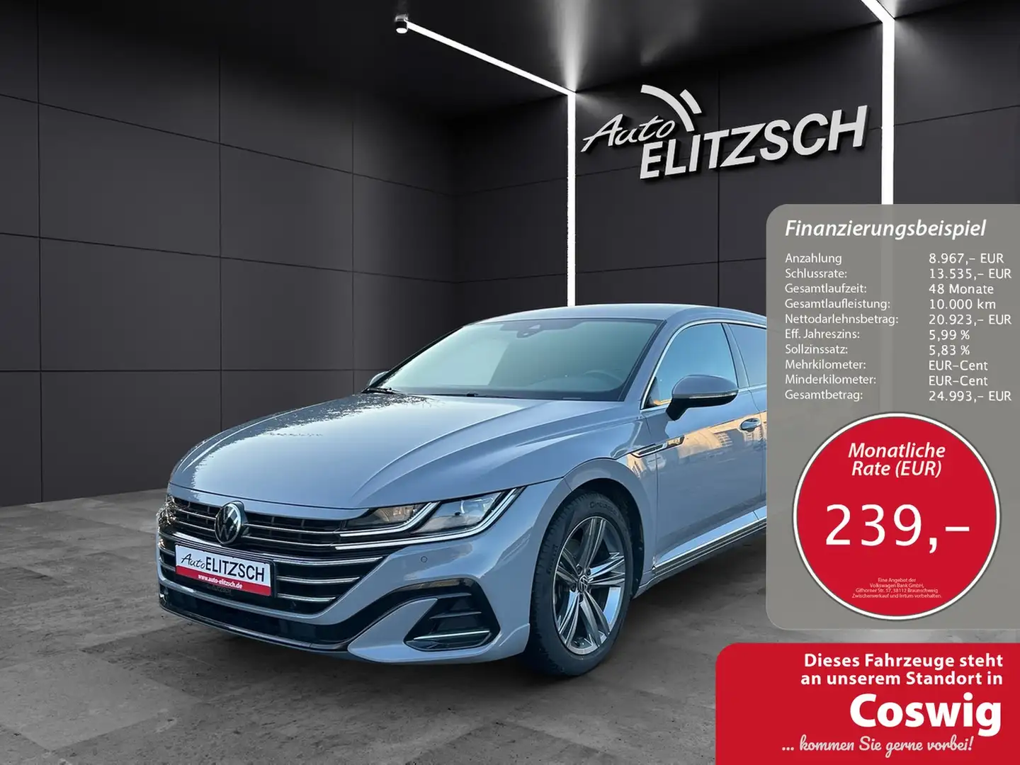 Volkswagen Arteon SB R-Line TDI DSG LED ACC SHZ PDC Navi Klima Grau - 1