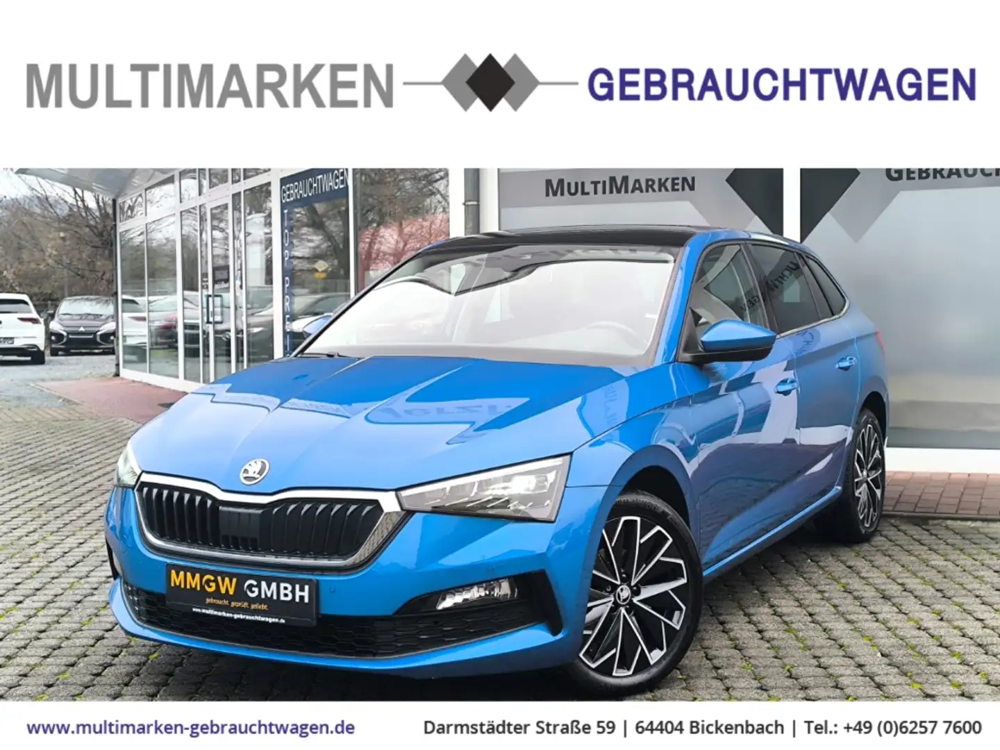 Skoda Scala Style AHK/El.Pano./LED/Blendfreies/Fernl./Kurvenli Bleu - 1