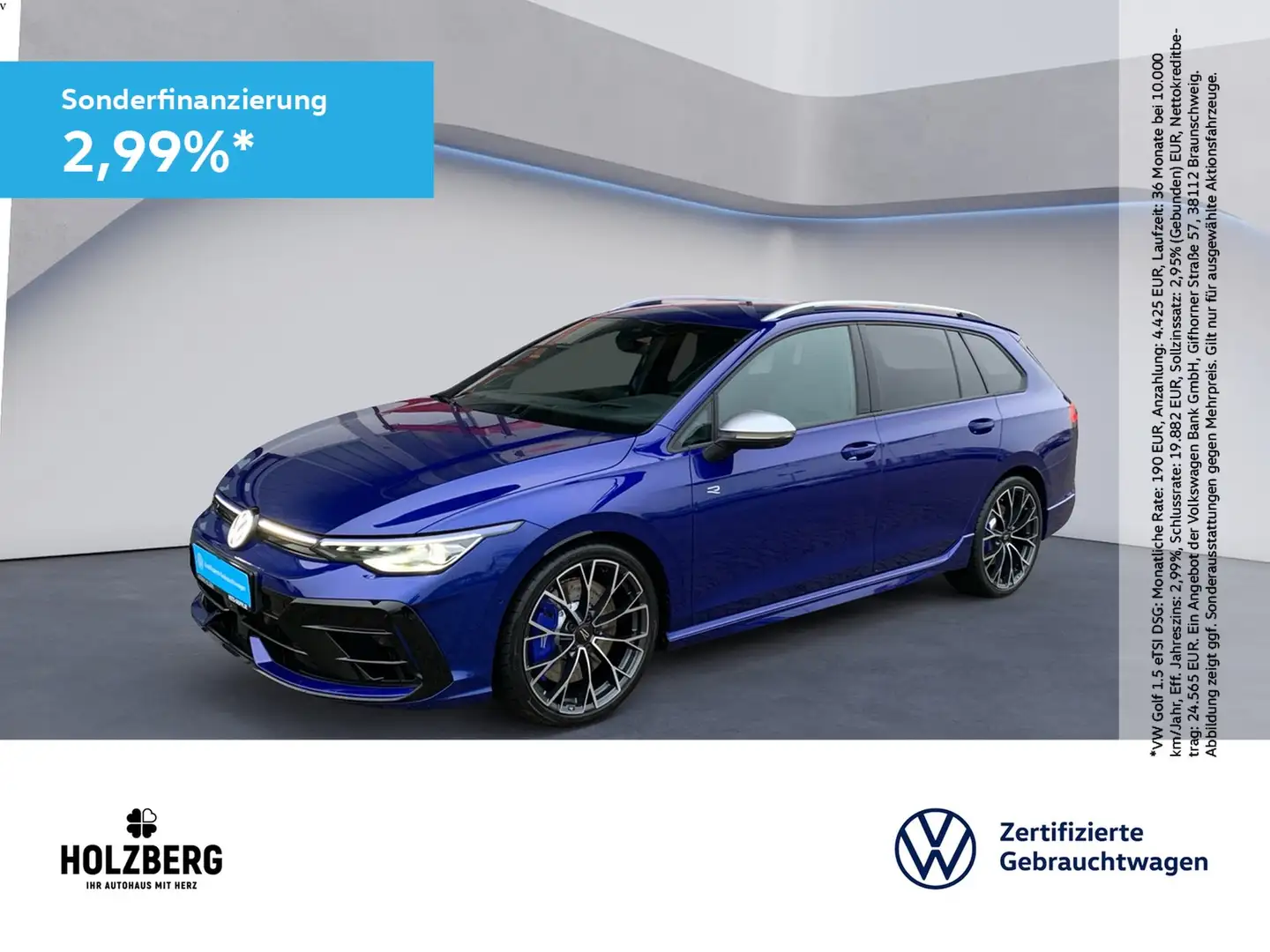 Volkswagen Golf Variant 2.0 TSI R 4Motion MATRIX+H&K+HUD Blau - 1