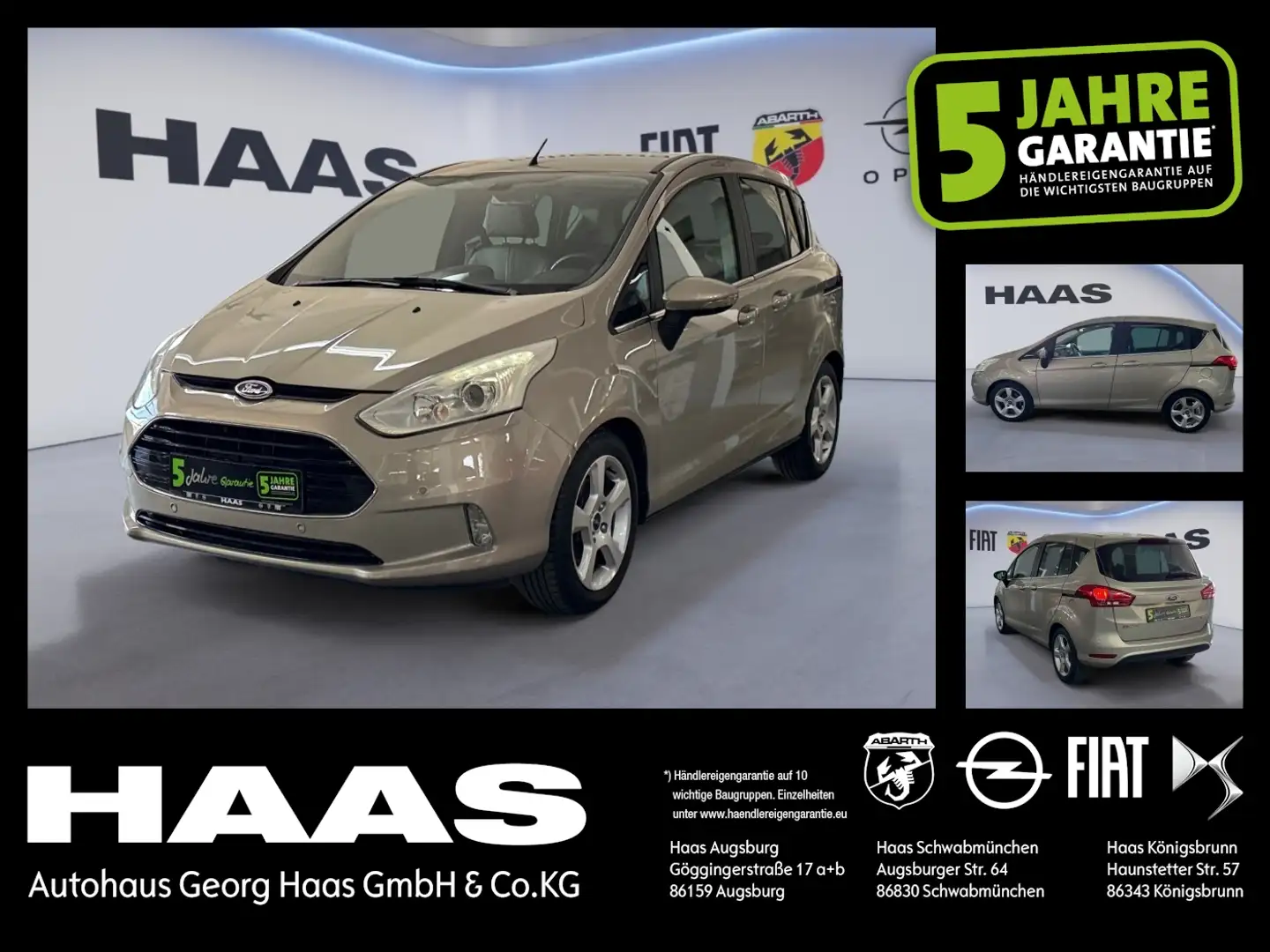 Ford B-Max 1.0 EcoBoost Klimaautomatik, Sitzheizung Grijs - 1