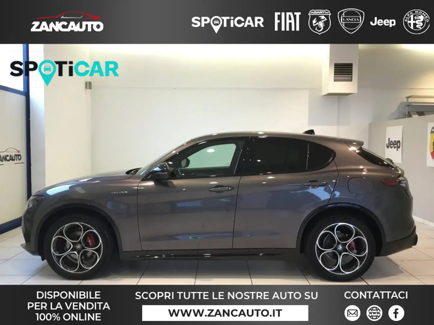 Alfa Romeo Stelvio 2.2 Turbodiesel 210 CV AT8 Q4 Veloce MY24 Grigio - 1