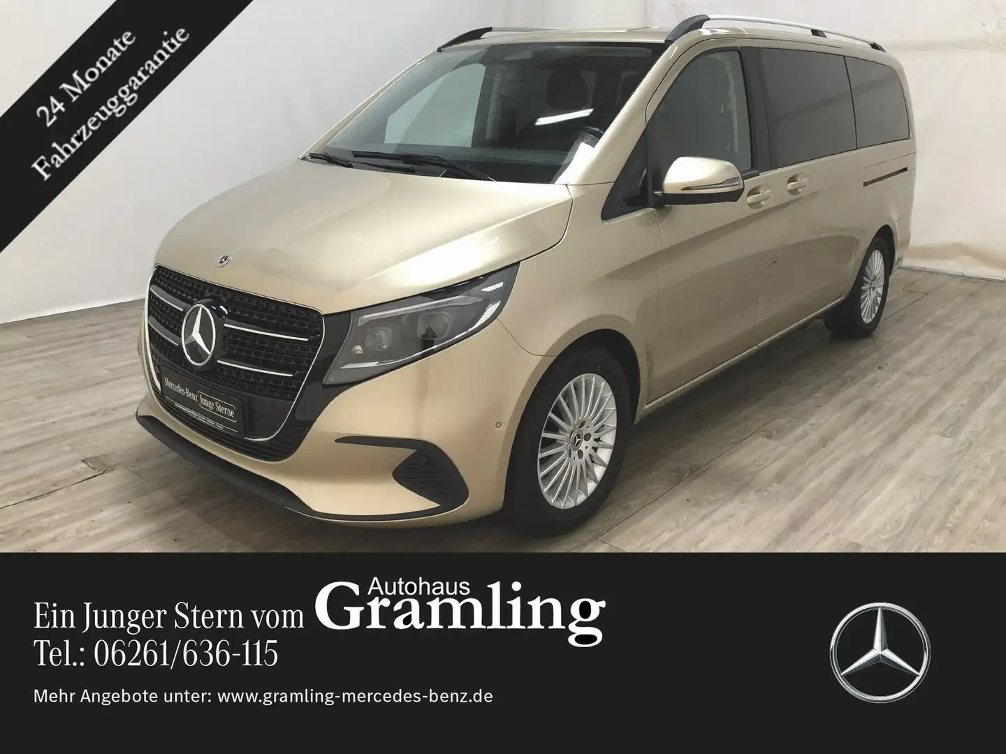 Mercedes-Benz V 220 d Style lang AHK*Distr*MULTIBEAM*Zusatzheiz Gold - 1