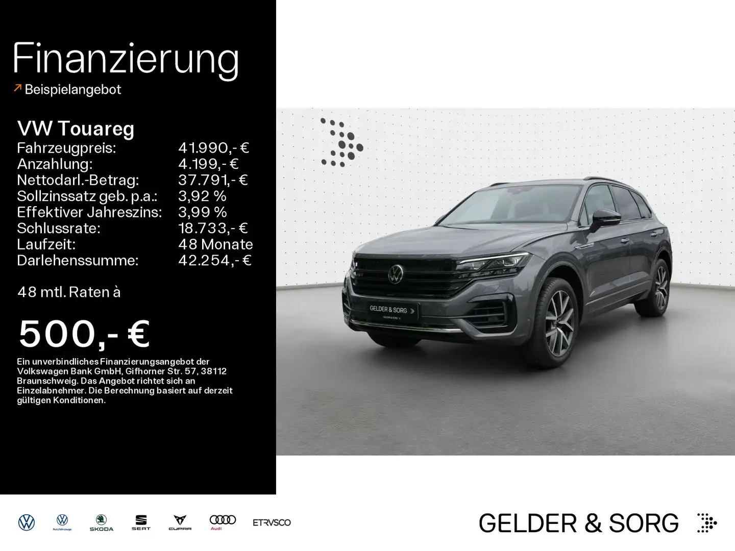 Volkswagen Touareg TDI R-Line Exterieur*Black&Style*20Z*AHK Gris - 1