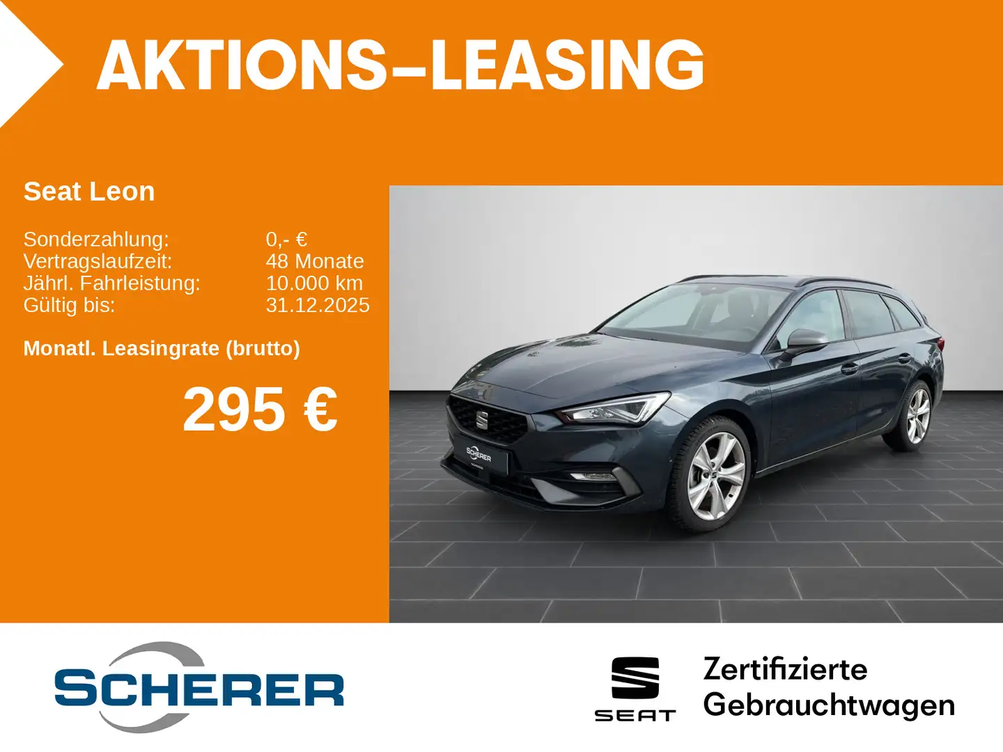 SEAT Leon Sportstourer FR Voll LED /Sitzheizung /RFK Grau - 1