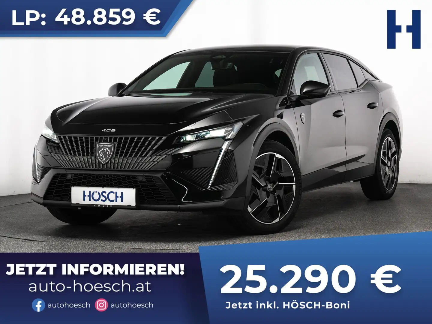 Peugeot 408 GT PureTech 130 Aut. 360° KOMFORT ASSISTENZ -48% Schwarz - 1