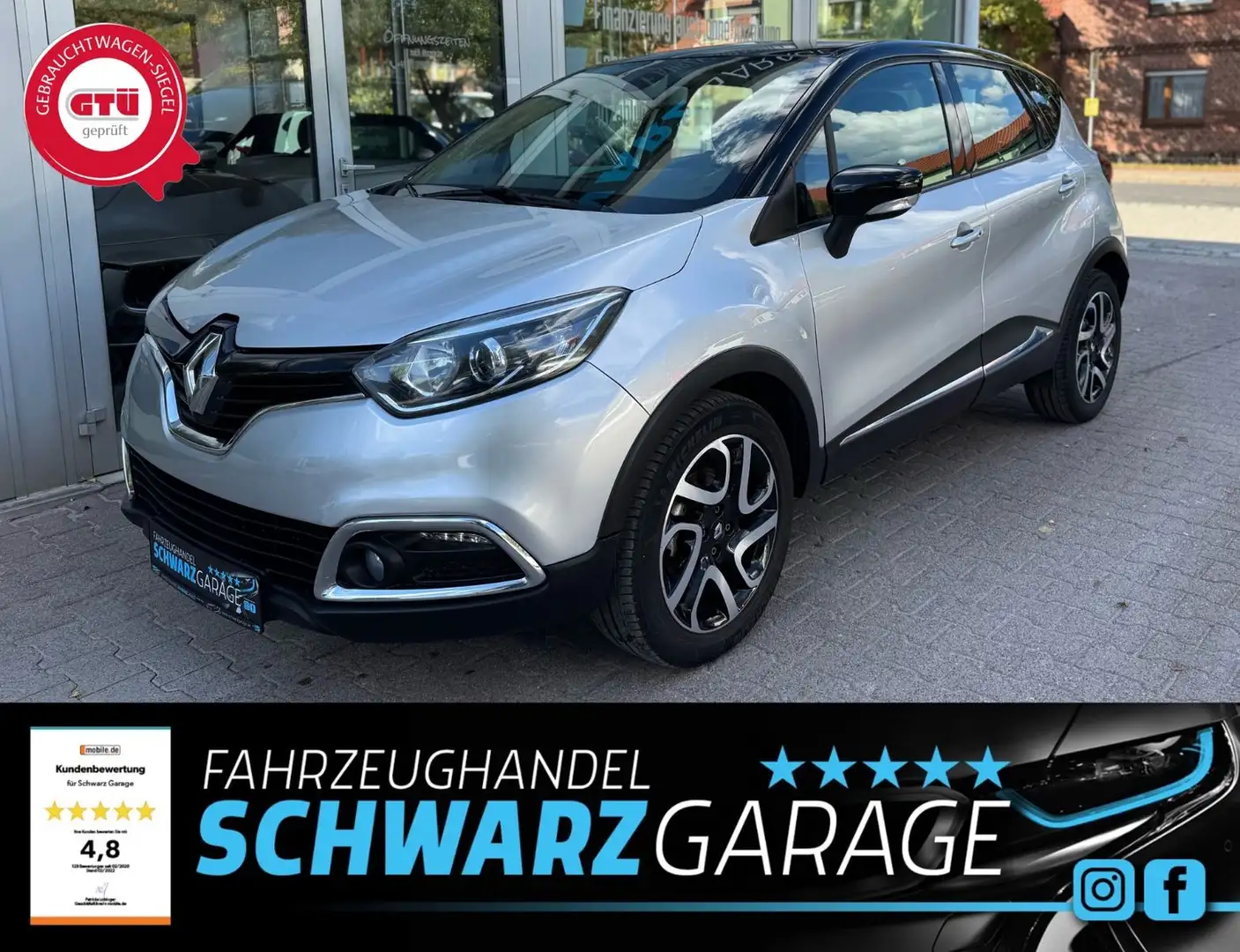 Renault Captur Luxe*NAVI*USB*ISOFIX*wenig km* Silber - 1