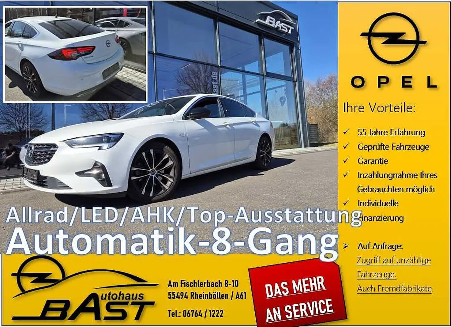 Opel Insignia GrandSport ALLRAD AUTOMATIK AHK LEDER AGR Elegance Weiß - 1