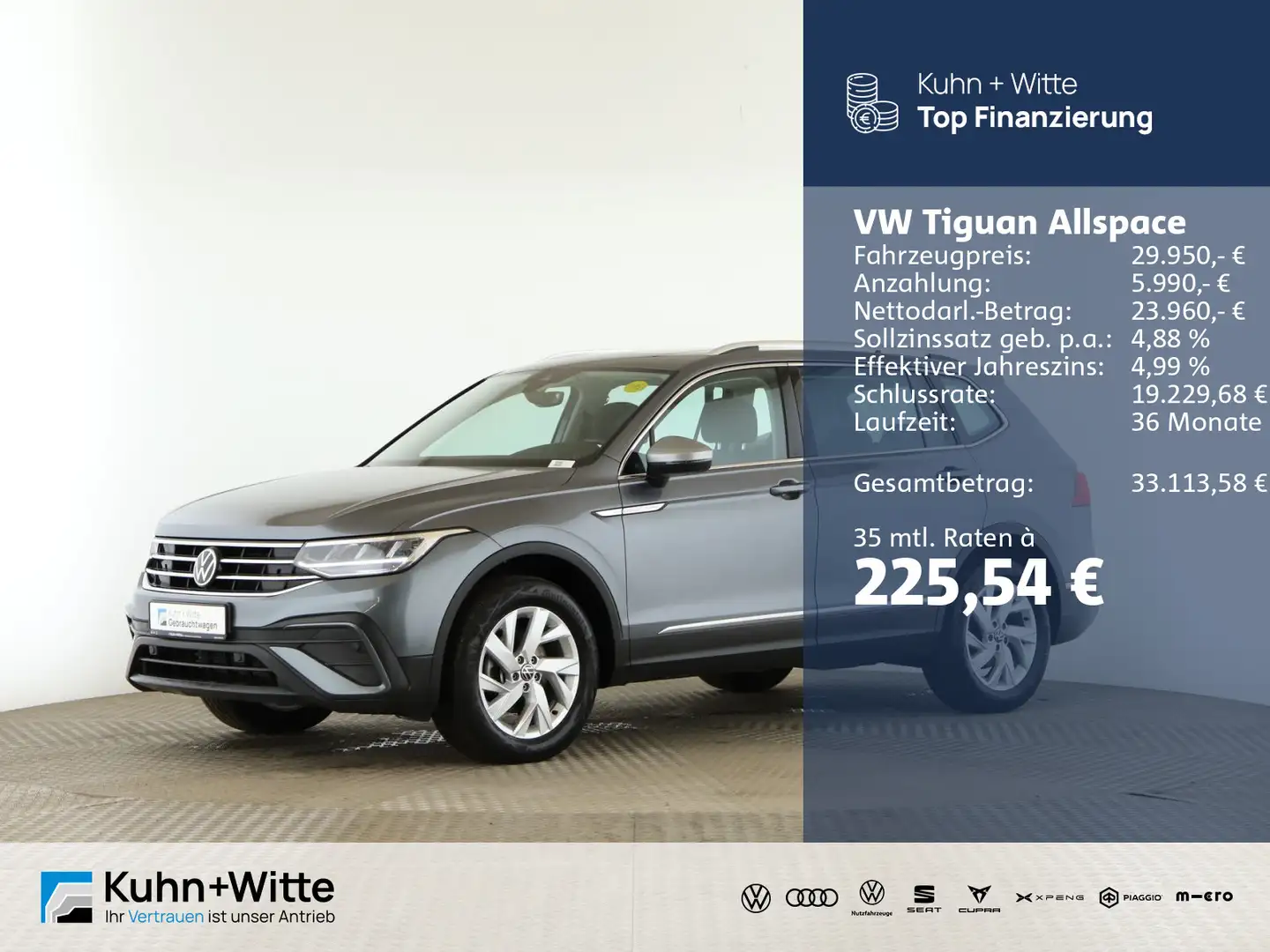 Volkswagen Tiguan Allspace 2.0 TDI Life *Pano*LED*RFK*Navi* Gris - 1