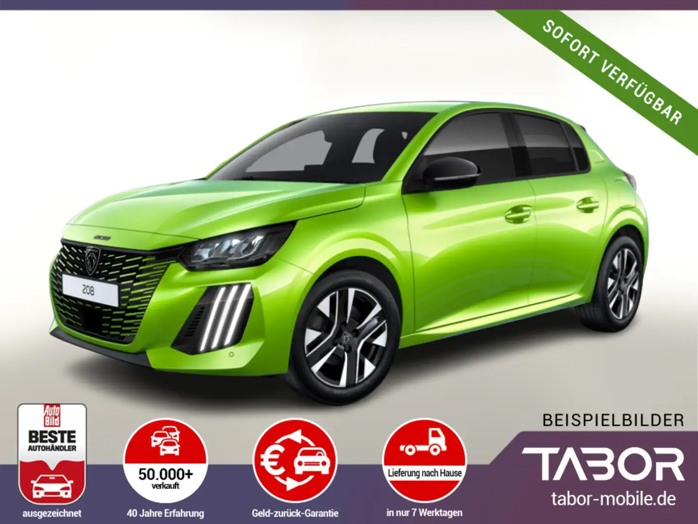 Peugeot 208 MHEV 110 DSC6 Allure Nav 360° Keyless PDC BT Gelb - 1