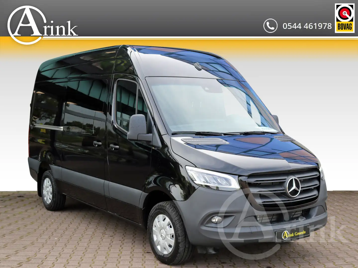 Mercedes-Benz Sprinter 319 CDI L2H2 BPM vrij 9G-TRONIC DUBBELCABINE LED M Zwart - 1