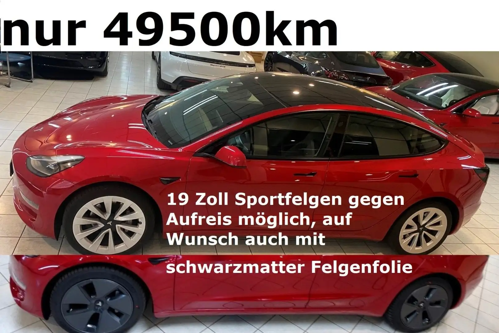 Tesla Model 3 LR  rot+1000km FREE SUPERCHARGE Rot - 1